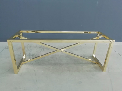 dining table base metal brass