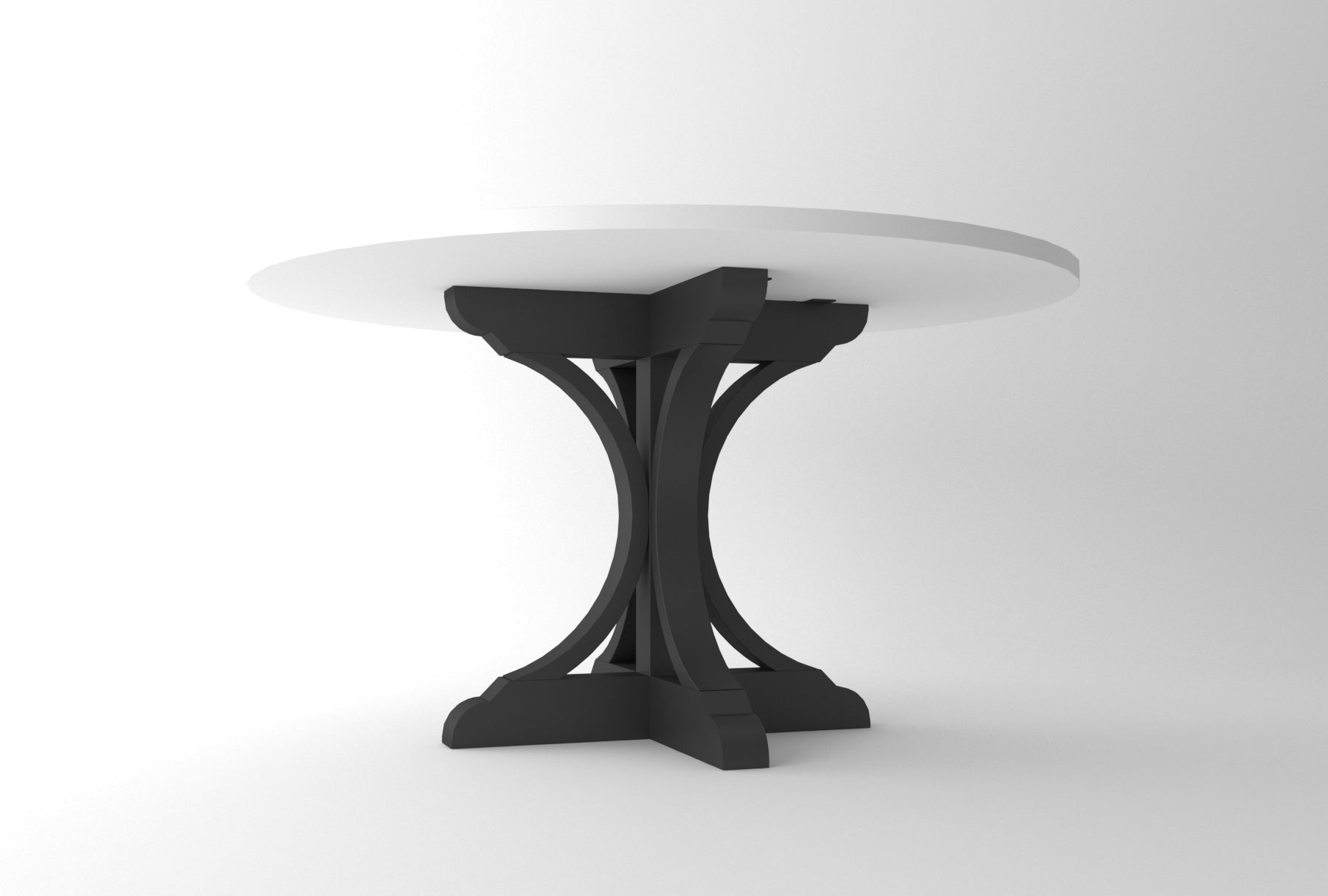 Steel Round Pedestal Farmhouse Table Base | MERV