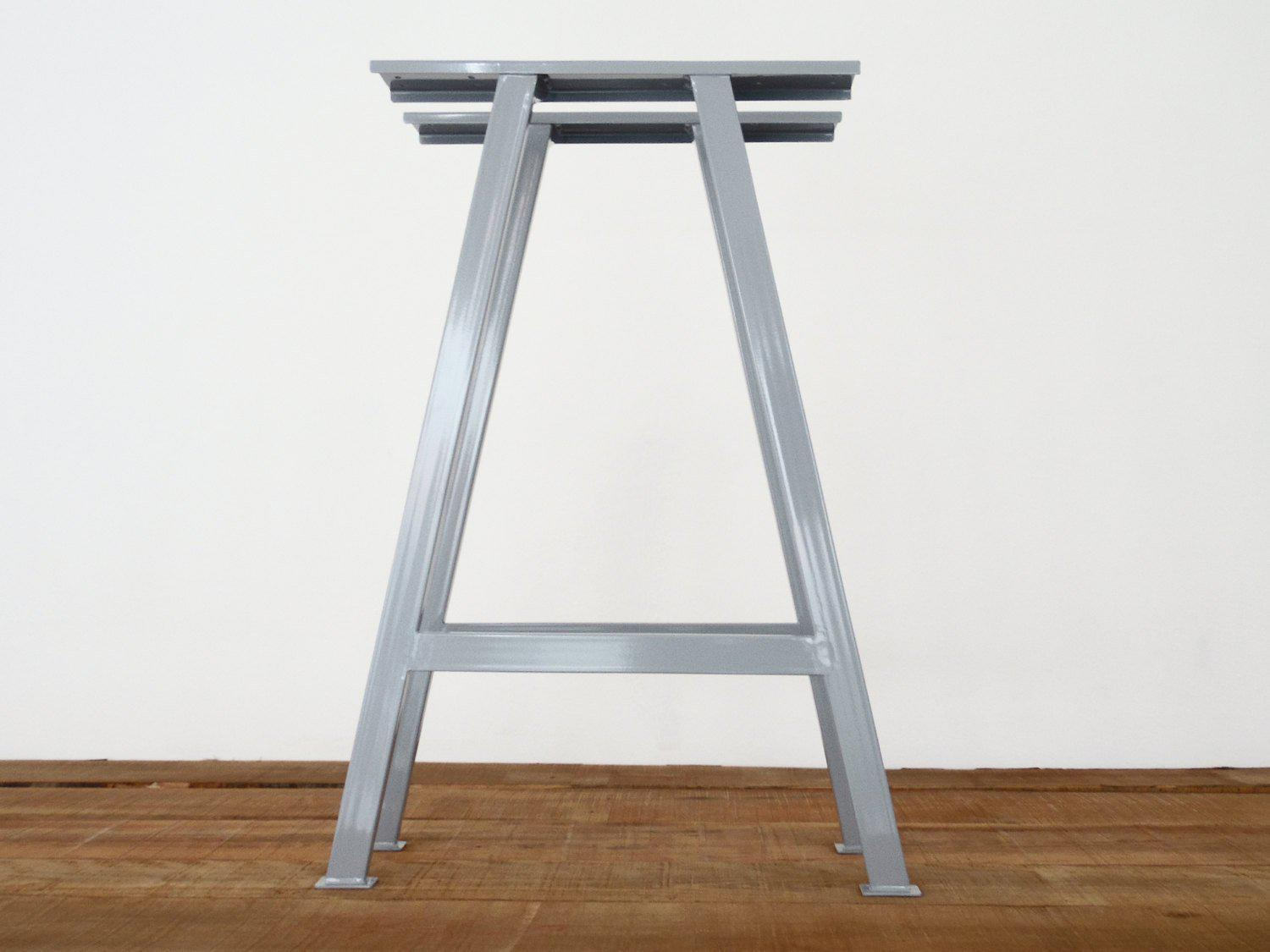 grey metal table legs