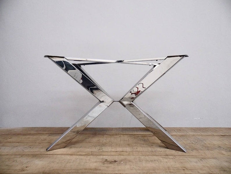 Stainless Steel Modern Design Table Base , 28" H x 24" W x 52” L TUG - , height 26" - 30”