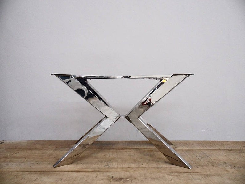 Stainless Steel Modern Design Table Base , 28" H x 24" W x 52” L TUG - , height 26" - 30”