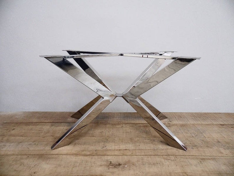 Stainless Steel Modern Design Table Base , 28" H x 24" W x 52” L TUG - , height 26" - 30”