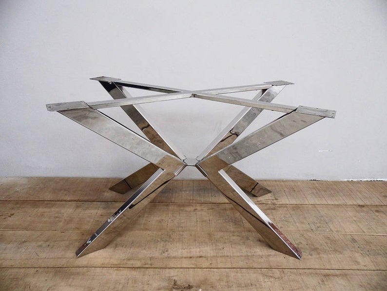 Stainless Steel Modern Design Table Base , 28" H x 24" W x 52” L TUG - , height 26" - 30”