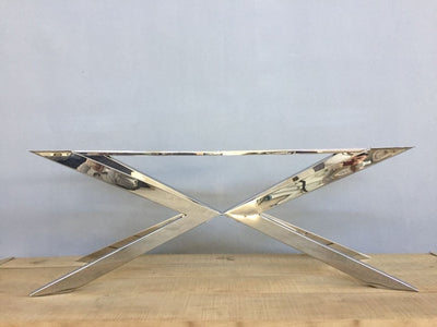 Stainless steel polished table base 