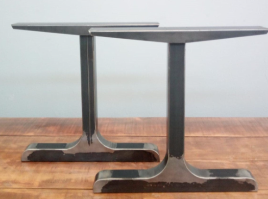 kitchen table legs single bar matte clear coated 