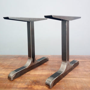 matte clear coated single bar table legs 7070