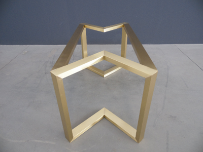 metal dining table base brass 