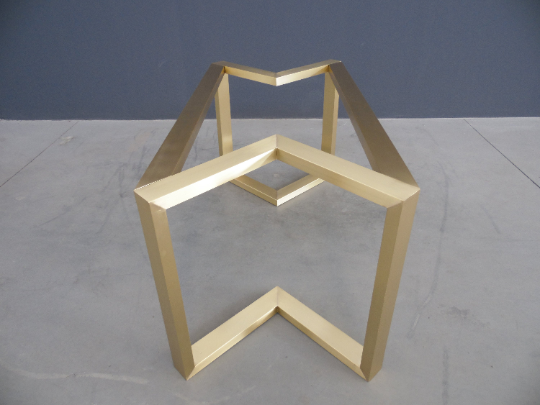 metal dining table base brass 