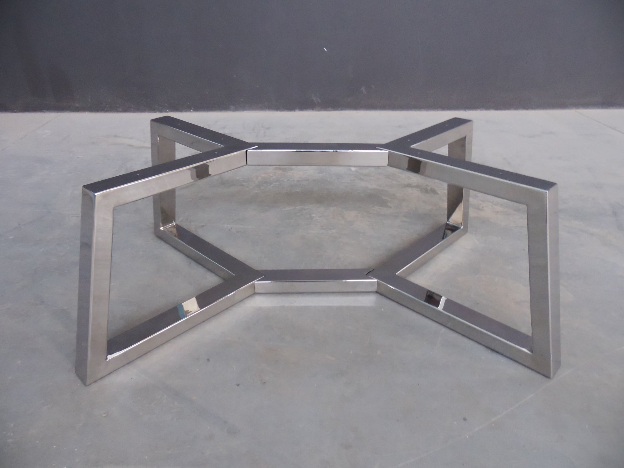 Trapezoid Metal STAINLESS STEEL STURDY Coffee Table Bases | GOKA C2