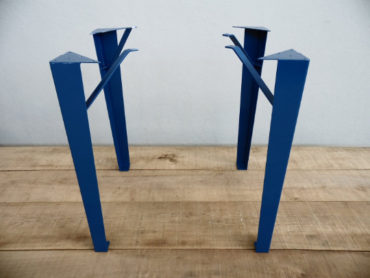 28" Angle Steel Table Legs with Braces, Height 26" - 32" Set(4)