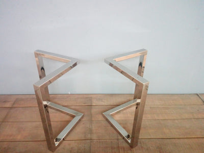 mirror polished stainless steel bracket table legs 