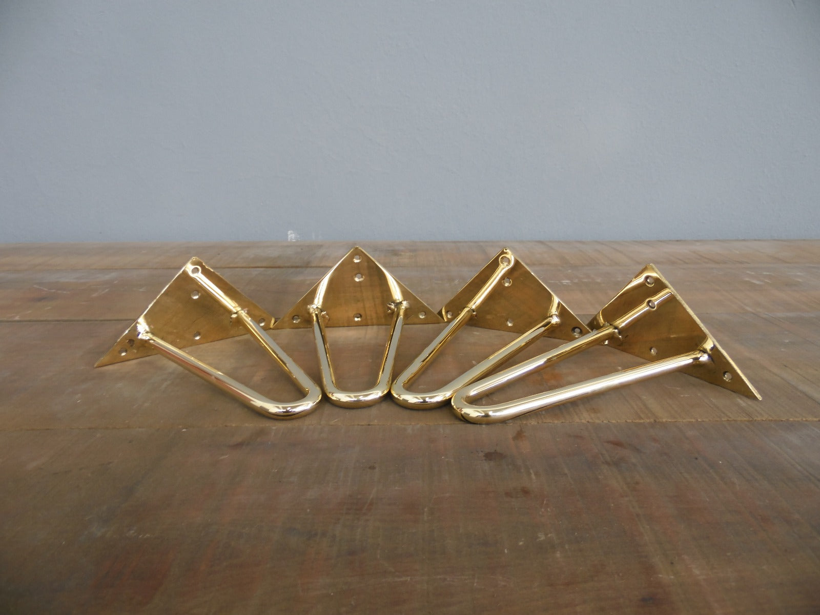 28" Brass Metal Hairpin Table Legs, Height 26" 32" Set(4)