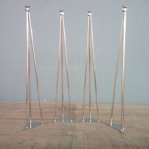 stainless steel table legs hairpin set of 4
