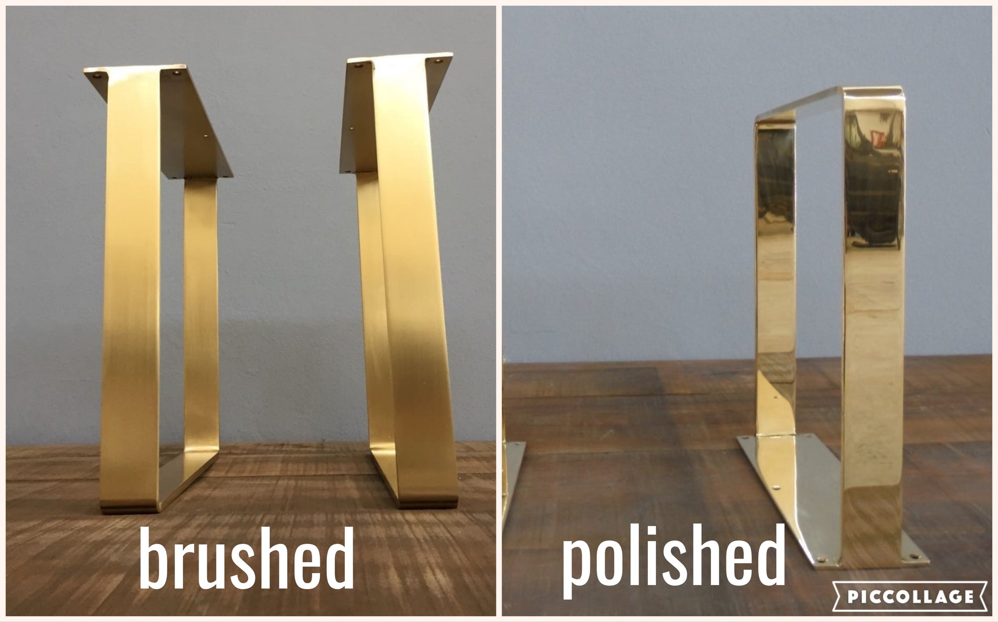polished brushed brass flat finish samples