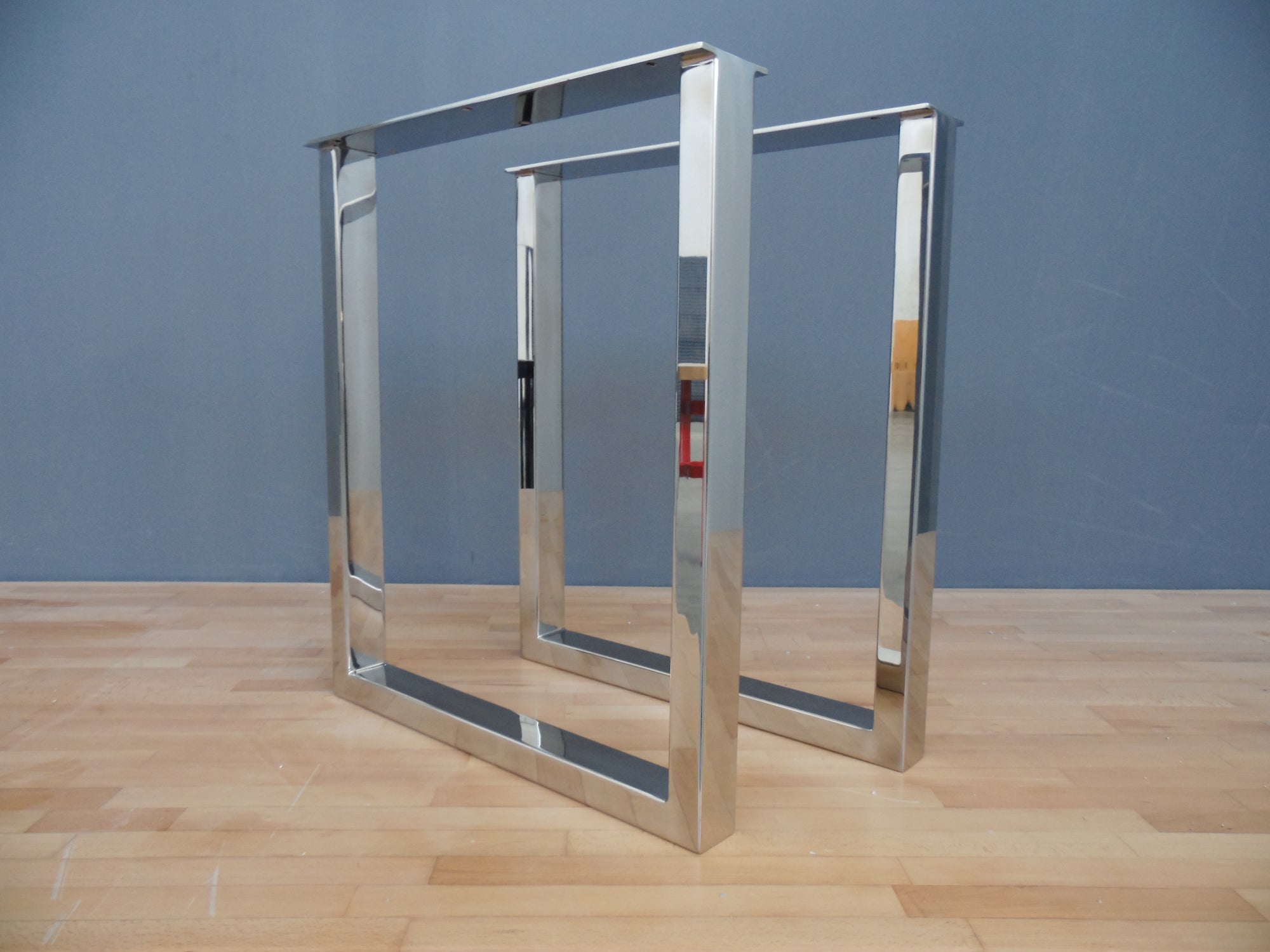 polished chrome stainless steel table legs for desks