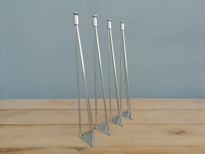 stainless steel hairpin table legs set of 4 polished