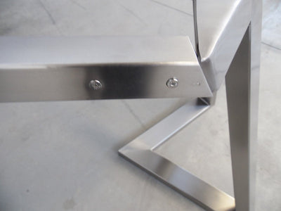 stainless steel table base for contemporaray dining rooms