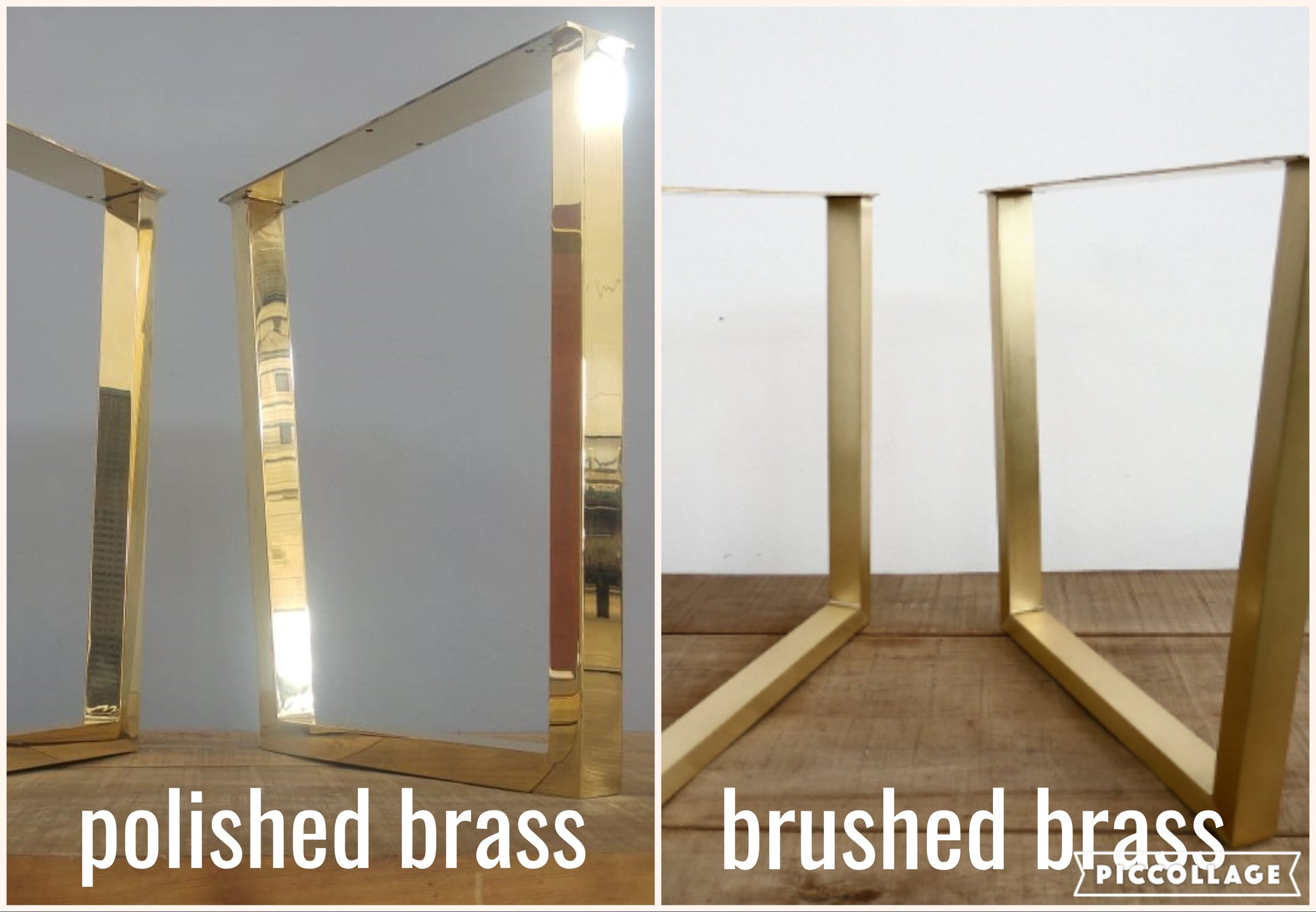 polished brushed antique brass legs for table 