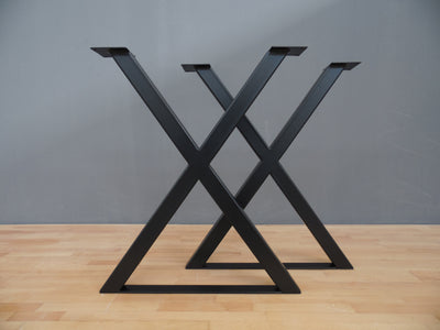 x  frame table legs metal